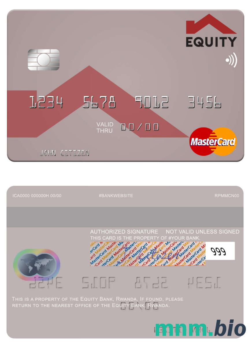 Rwanda Equity Bank mastercard screen